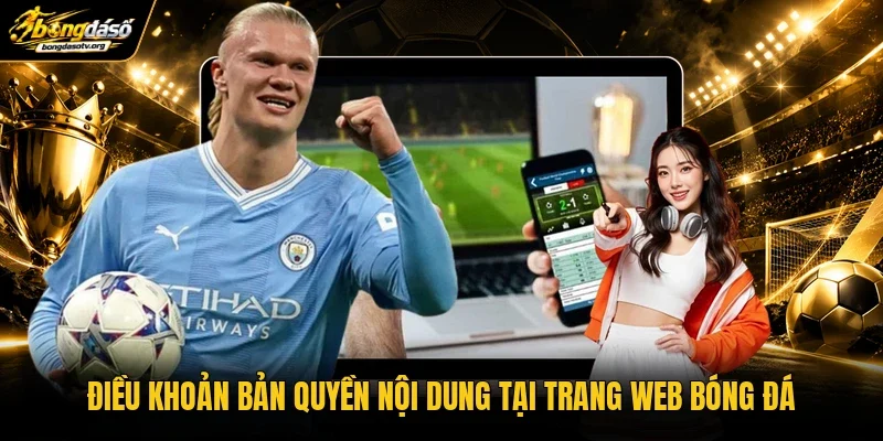 Điều khoản bản quyền nội dung tại trang web bóng đá
