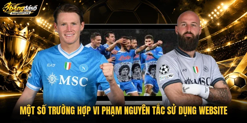 Một số trường hợp vi phạm nguyên tắc sử dụng website
